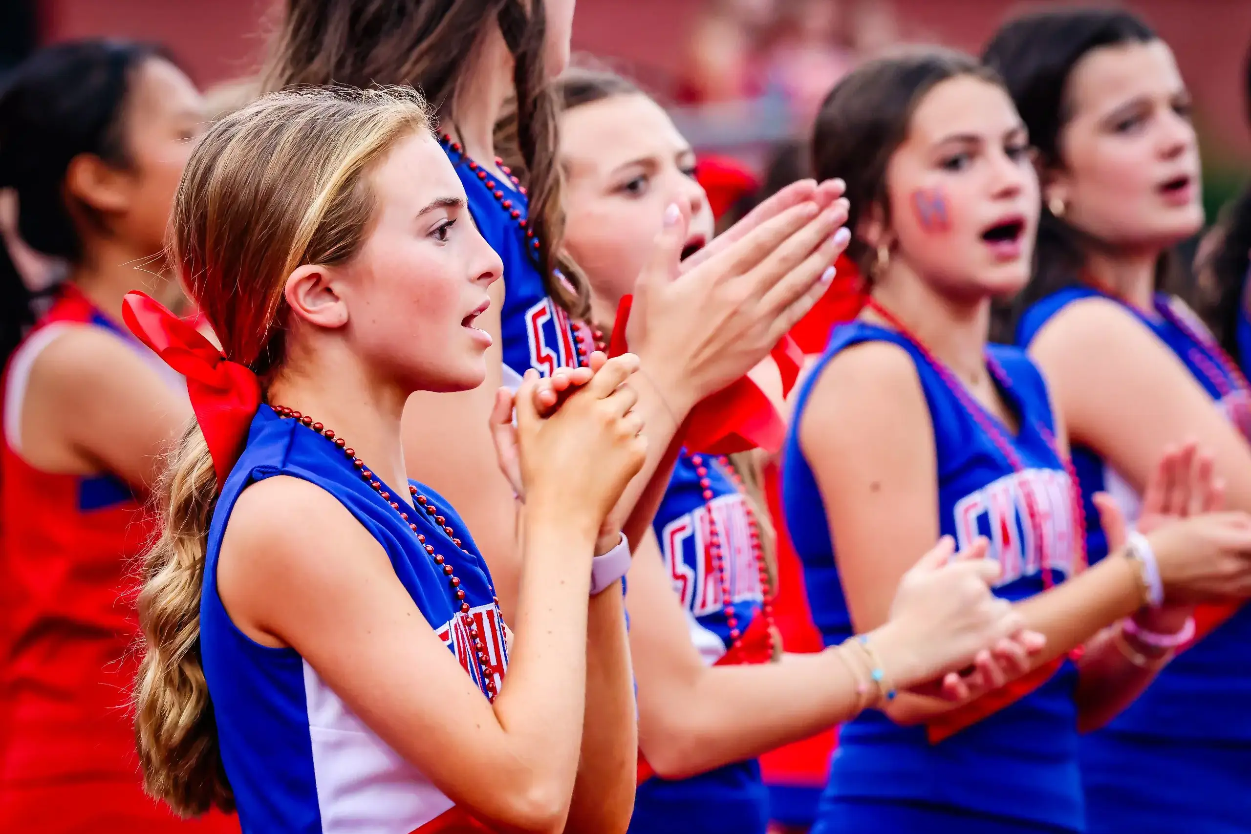 Hammond Cheerleaders at Football Game