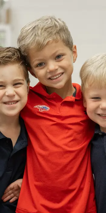 Three boys in Hammond’s Lower School.